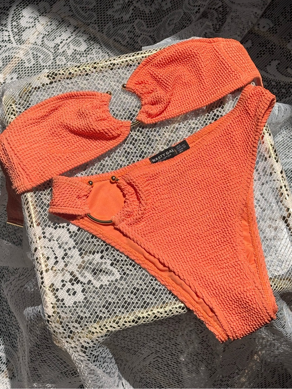 NWT Nasty Gal Crinkle Bikini